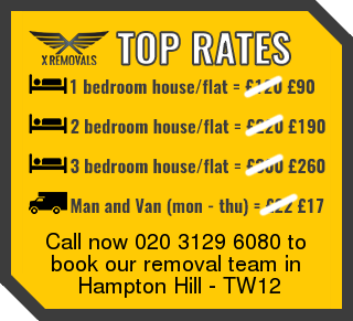 Removal rates forTW12 - Hampton Hill